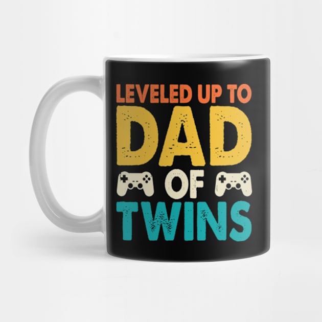 Leveled up to Dad Of Twins Video Gamer Gaming by Shrtitude